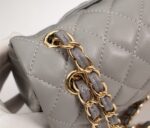 chanel classic flap gray gold hardware 25cm c98cp.jpg