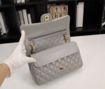 chanel classic flap gray gold hardware 25cm i7cvb.jpg
