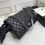 chanel classic flap sliver hardware black 33cm 7x460 1.jpg