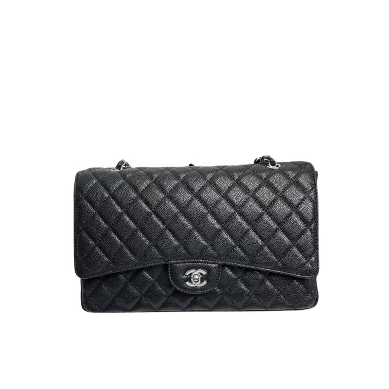 chanel classic flap sliver hardware black 33cm imrjt.jpg