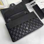 chanel classic flap sliver hardware black 33cm p01wt.jpg