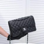 chanel classic grain silver hardware handbag black a01112 ohjka.jpg