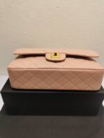 chanel classic medium flap bag pink and gold 25cm 51etn.jpeg