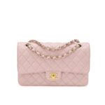 chanel classic medium flap bag pink and gold 25cm ocjdp.jpg