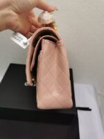 chanel classic medium flap bag pink and gold 25cm zljge.jpeg