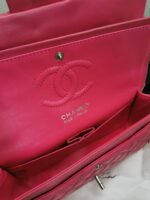 chanel classic medium flap pink and silver 25cm 9xlp5.jpeg
