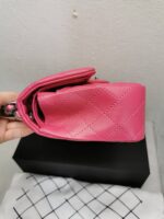 chanel classic medium flap pink and silver 25cm exacd.jpeg