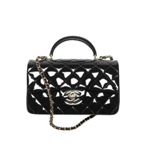 chanel classic mini bag in shiny leather with handle black 20cm bfx3s.jpg