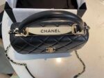 chanel flap bag with top handle bag with gold metal black 25cm a92236 y60767 94305 klmam.jpg