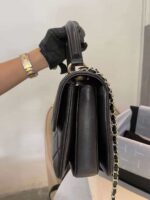 chanel flap bag with top handle bag with gold metal black 25cm a92236 y60767 94305 uxq1q.jpg