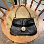 chanel leather cue ball foldover bag black 26cm 1ibss.jpg
