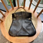 chanel leather cue ball foldover bag black 26cm kuxic.jpg