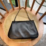 chanel leather cue ball foldover bag black 26cm oywif.jpg