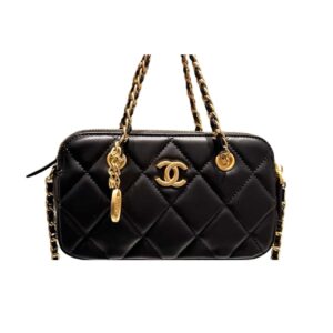 chanel matelasse flap bag with chain black 20cm la1kp.jpg
