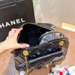 chanel maxi bowling shoulder bag with chain in black 28cm bjwfk.jpg