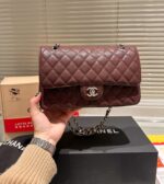 chanel medium classic flap bag silver hardware burgundy 26cm a01113 lrapc.jpg