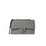 chanel medium classic flap bag silver hardware grey 25cm ahafg.jpg