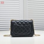 chanel mini flap bag with flower chain black 18cm 9qsmv.jpg