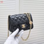 chanel mini flap bag with flower chain black 18cm rhfkx.jpg
