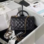 chanel mini flap bag with top handle gold hardware black 20cm as2431 b05810 94305 6uafl.jpg