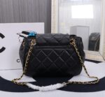 chanel mix accordion cc flap bag quilted glazed leather black 23cm 18ewq.jpg