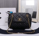 chanel mix accordion cc flap bag quilted glazed leather black 23cm wdnzx.jpg