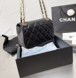chanel quilted mini coco clips flap gold and ruthenium hardware black 20cm iljvx.jpeg