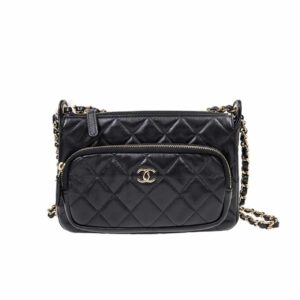 chanel shoulder crossbody bag with chain black 20cm jcvvv.jpg