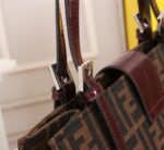 fendi 1990s zucca borsa ff brown tote marrone 30cm ta4qp.jpg