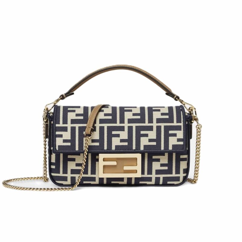 fendi baguette mini ff jacquard fabric bag black 21cm ohech.jpg
