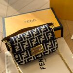 fendi baguette mini ff jacquard fabric bag black 21cm womr5.jpg