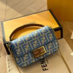 fendi baguette mini ff jacquard fabric bag blue 21cm uwzpu.jpg