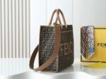 fendi sunshine medium light brown ff jacquard fabric shopper 35cm tllzx.jpeg