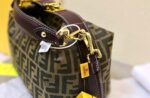 fendi zucca jacquard mini pouch bag brown 27cm 0bwn6.jpg