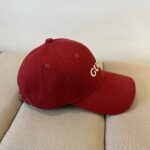 gucci embroidered cotton baseball cap red hx6yf.jpg