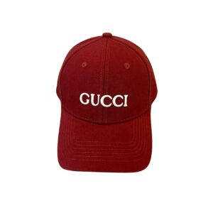 gucci embroidered cotton baseball cap red kbp21.jpg
