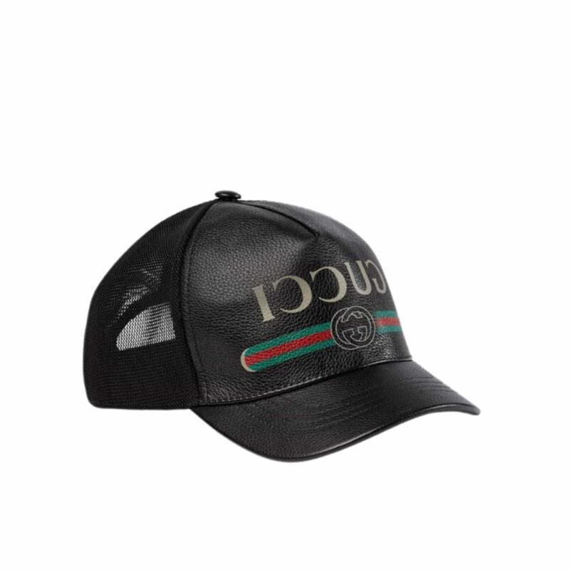 gucci gg print leather baseball cap black fnnqx.jpg