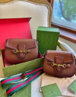 gucci lady web hand stained leather shoulder bag in brown 25cm wibxf.jpg