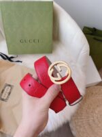 gucci monogram red belt gold metal 35cm 0b450.jpeg