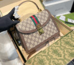 gucci ophidia medium top handle bag gg supreme beige and ebony 25cm 651055 96iwx 8745 tgyx2.png