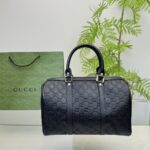 gucci tote bag canvas leather crossbody handbag black 33cm jrrhq.jpg