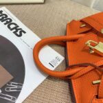 hermes birkin mini gold hardware epsom orange 20cm zcaun.jpg