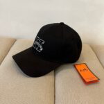 hermes davis h sellier cap black roaii.jpg
