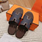 hermes izmir sandal blue and chocolate h232814zh49400 nz6fw.jpg