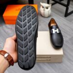 hermes mens loafer moccasin leather with h silver black f2z7l.jpg