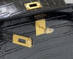 hermes mini kelly crocodile gold toned hardware black 19cm bjbt8.jpg