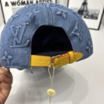 louis vuitton monogram denim baseball cap in blue en91o.jpg