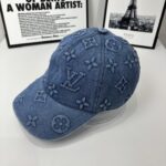 louis vuitton monogram denim baseball cap in blue jwdc5.jpg
