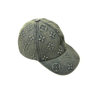 louis vuitton monogram denim baseball cap in washed blue qfhrx.jpg