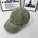 louis vuitton monogram denim baseball cap in washed blue racml.jpg